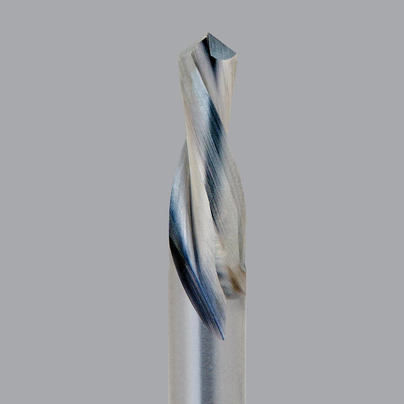Onsrud 49-007<br/>1/4'' CD x 9/16'' LoC x 1/4'' SD x 3-1/4'' OAL<br/>2 Flute - High Speed Steel Downcut-Spiral Router Bits