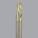 LMT Onsrud AMC704539<br>3/8" CD x 1-1/2" LOC x 3/8" SD x 4" OAL; No neck Ball CR ZrN<br>Aluminum Finisher 3 Flute End Mill;  No neck