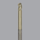 LMT Onsrud AMC710538<br>3/8" CD x 1/2" LOC x 3/8" SD x 5" OAL; 2-3/4" Neck Ball CR Uncoated<br>Aluminum Finisher 3 Flute End Mill; Necked