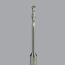 Onsrud 52-235BL<br/>1/16'' CD x 1/4'' LoC x 1/8'' SD x 3'' OAL<br/>2 Flute  Solid Carbide Upcut Spiral Ball Nose