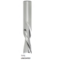FS Tool  RSF2020S-D2<br>1/2" CD x 7/8" LoC x 1/2" SD x 3" OAL<br>2 Flute Solid Carbide Finishing Downcut Spiral