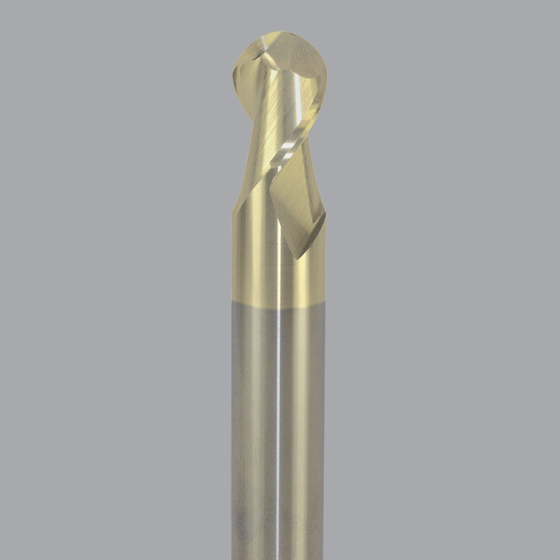 LMT Onsrud AMC703338<br>1/2" CD x 5/8" LOC x 1/2" SD x 3" OAL; No neck Ball CR Uncoated<br>Aluminum Finisher 3 Flute End Mill;  No neck