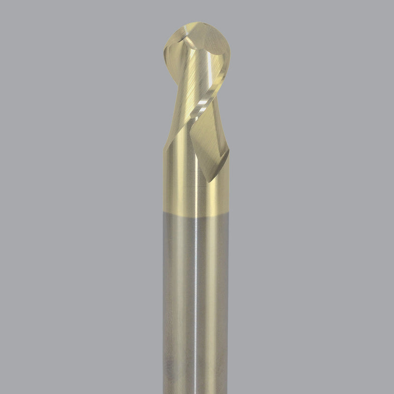 LMT Onsrud AMC400048<br>3/16" CD x 5/16" LOC x 3/16" SD x 2" OAL; No neck Ball CR Uncoated<br>Aluminum Finisher 3 Flute End Mill;  No neck