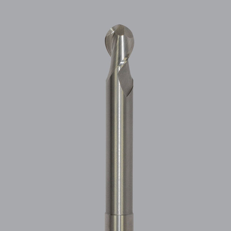 LMT Onsrud AMC706888<br>3/8" CD x 1/2" LOC x 3/8" SD x 4" OAL; 2-1/4" Neck Ball CR Uncoated<br>Aluminum Finisher 2 Flute End Mill; Necked