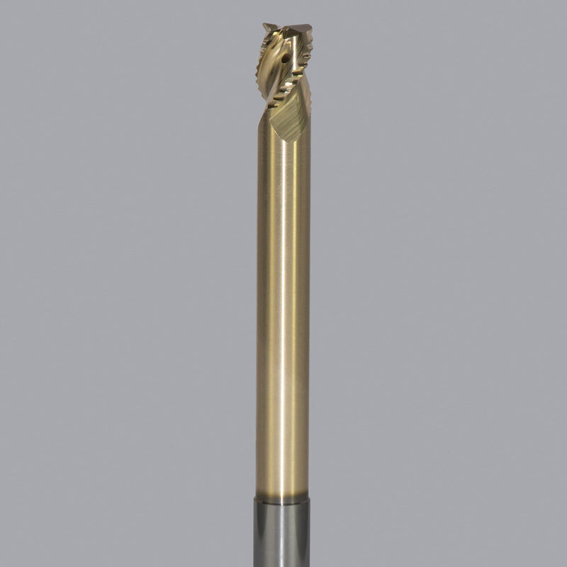 LMT Onsrud AMC800467<br>3/8" CD x 1/2" LOC x 3/8" SD x 4" OAL; 1-5/8" Neck 0.030 CR ZrN<br>Aluminum Rougher 3 Flute End Mill;  Necked, Coolant Through